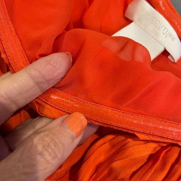 Miss Me MM Couture Ruched One Shoulder Mini Dress Orange Lined Size Medium - Picture 10 of 14